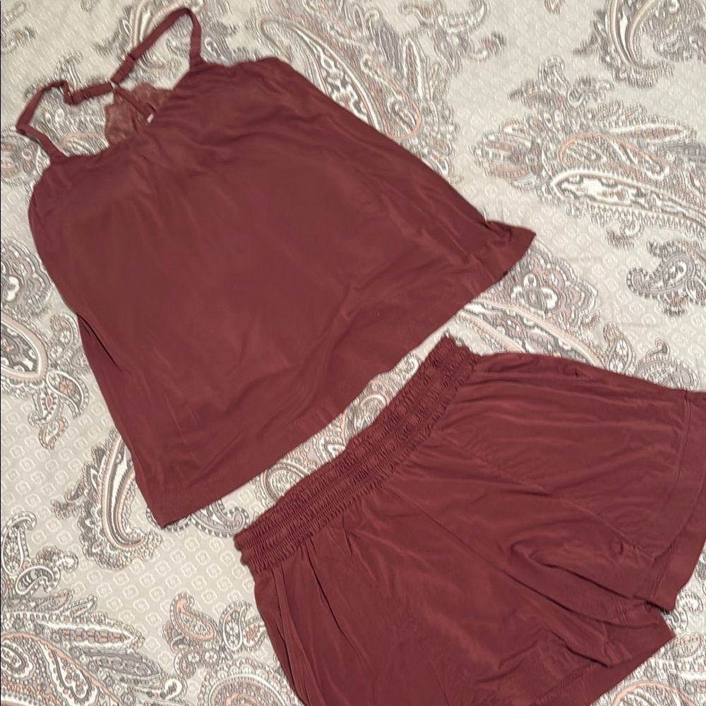 Soma Maroon Sleepwear Set